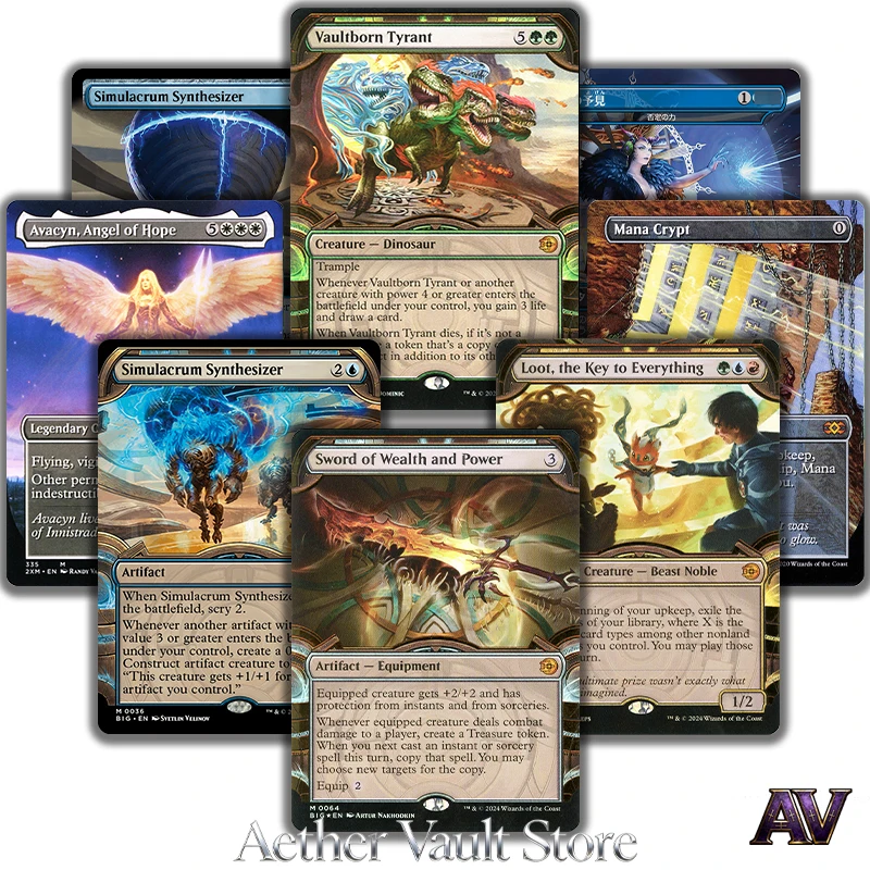 

[English] BIG HOLO Magical 2XM Double Masters Series TTcg The Big Score Mox Opal Force of Will Vaultborn Tyrant Foil Proxy Cards