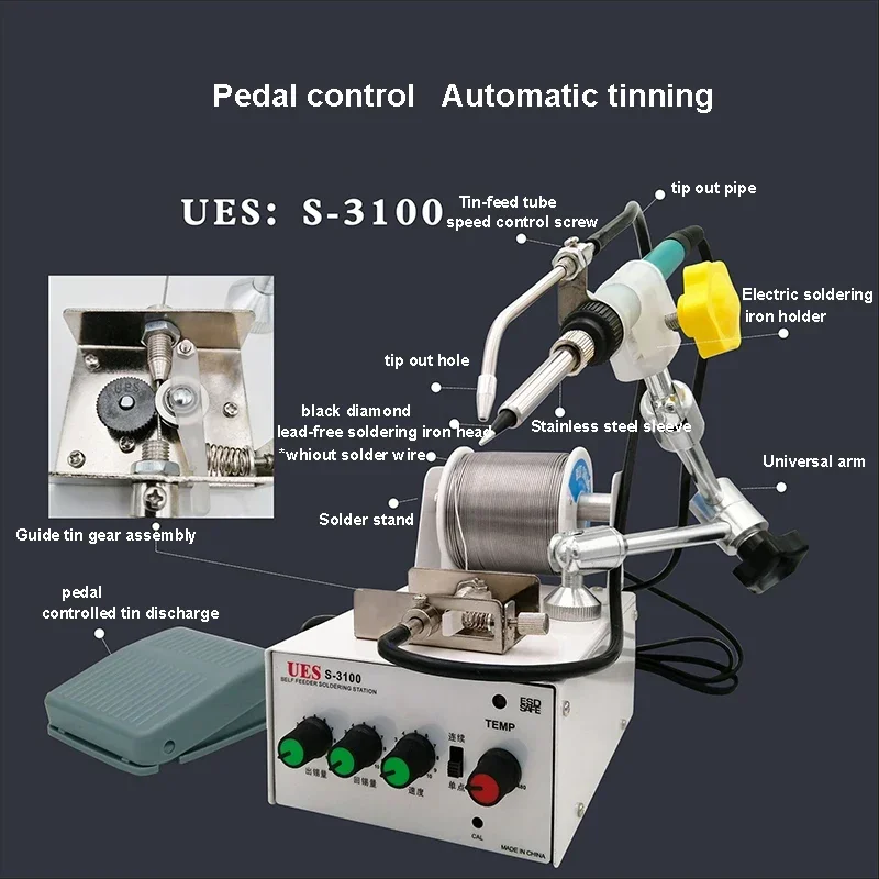 Saldatrice automatica a pedale Robot Saldatrice per stagno Saldatrice per stagno Saldatrice a temperatura costante