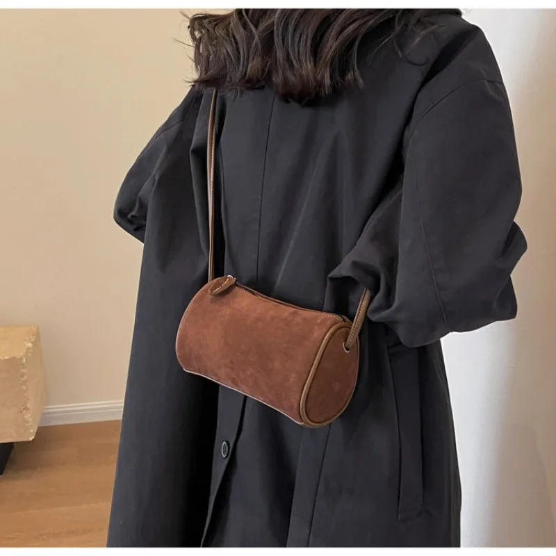 2026 Modische Retro Mini PU-Leder Schultertaschen für Damen Bucket Crossbody Bag Luxus Designer Geldbörsen und Handtaschen – Detail 23