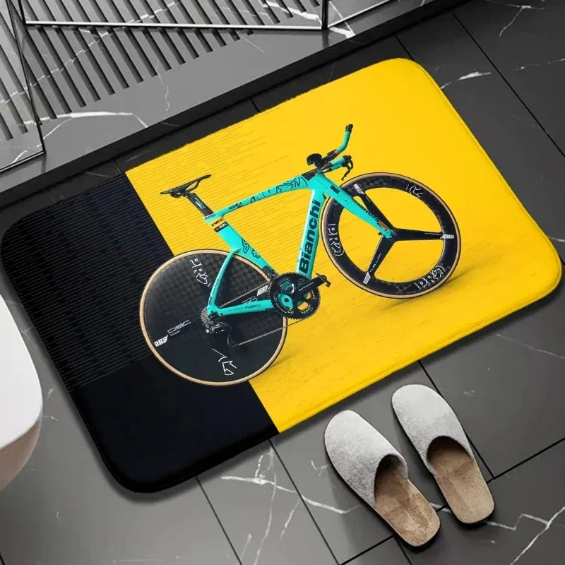 

FOL051Pc Bikers Indoor Outdoor Doormat Non Slip Bike Print Home Decor Carpet For Kitchen Bedroom Bath Foot Rugs Washabel Flo3Jm^