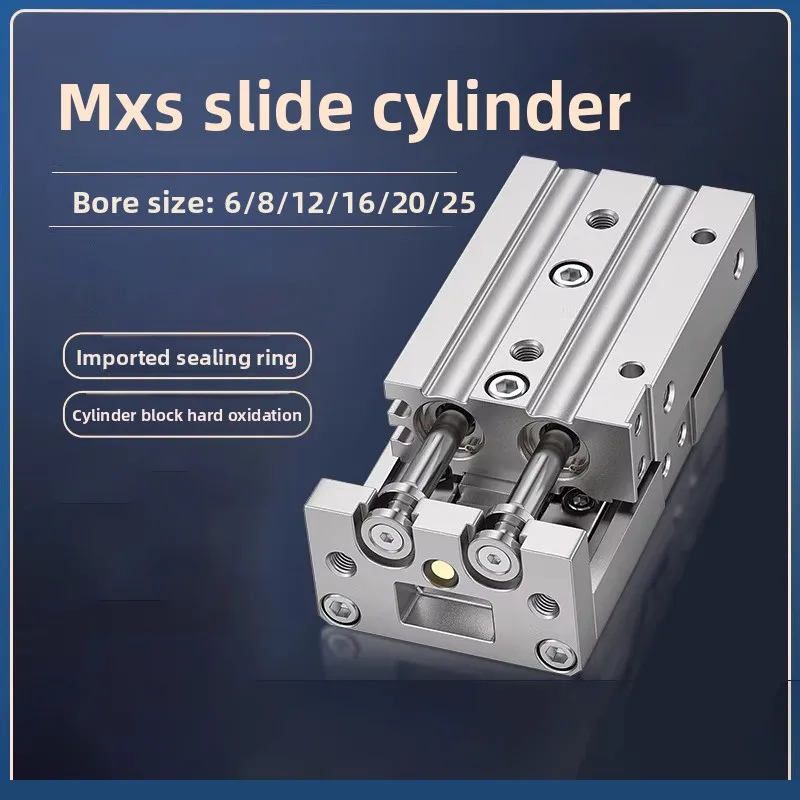 

MXS Pneumatic Air Double Acting Air Slide Table Cylinder MXS6 MXS8 MXS12 MXS16 MXS20 MXS25-10/20/30/40/50/75/100/125/150mm