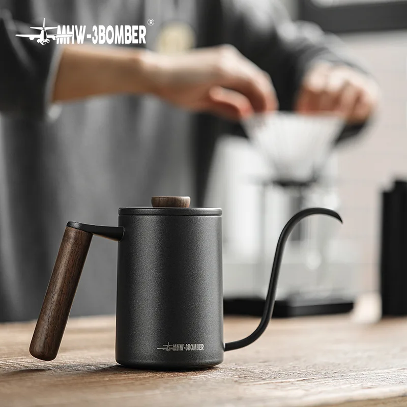

Кофейник MHW-3BOMBER Bomber Hand Punch Pot, кофейник Planet Hand Punch, кофейник с тонким носиком из нержавеющей стали с ручкой из массива дерева