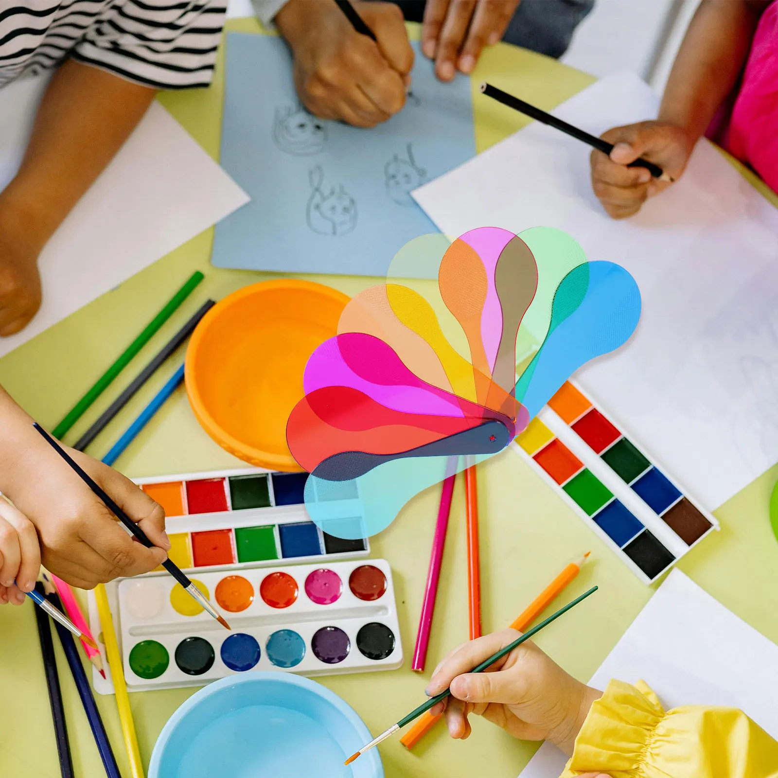 16 قطعة لون شفاف فيلم لوح مرشح الألوان مرشحات ضوء عالية الشفافية للأطفال أدوات التدريس التجارب العلمية