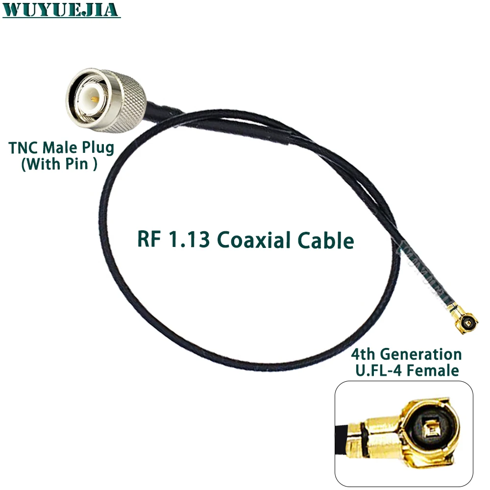 U.FL4 MHF-4 To TNC Connector Adapter TNC Male to U.FL4 MHF4 Female RF113 Coaxial Cable for Wireless Communication Device 5-100CM