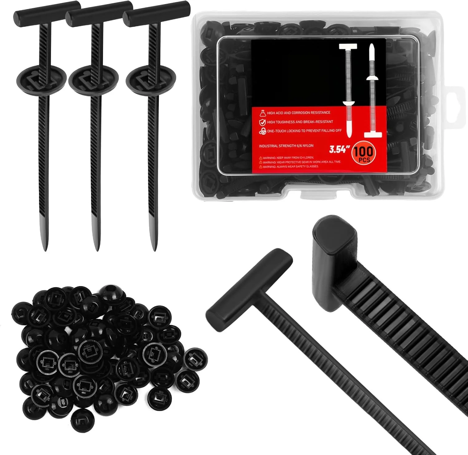 Image 7: Attaches de câble universelles en Nylon, Clips à pression pour garde-boue automatique, coffre de pare-chocs, lot de fixation de câblage domestique, 100/50 pièces