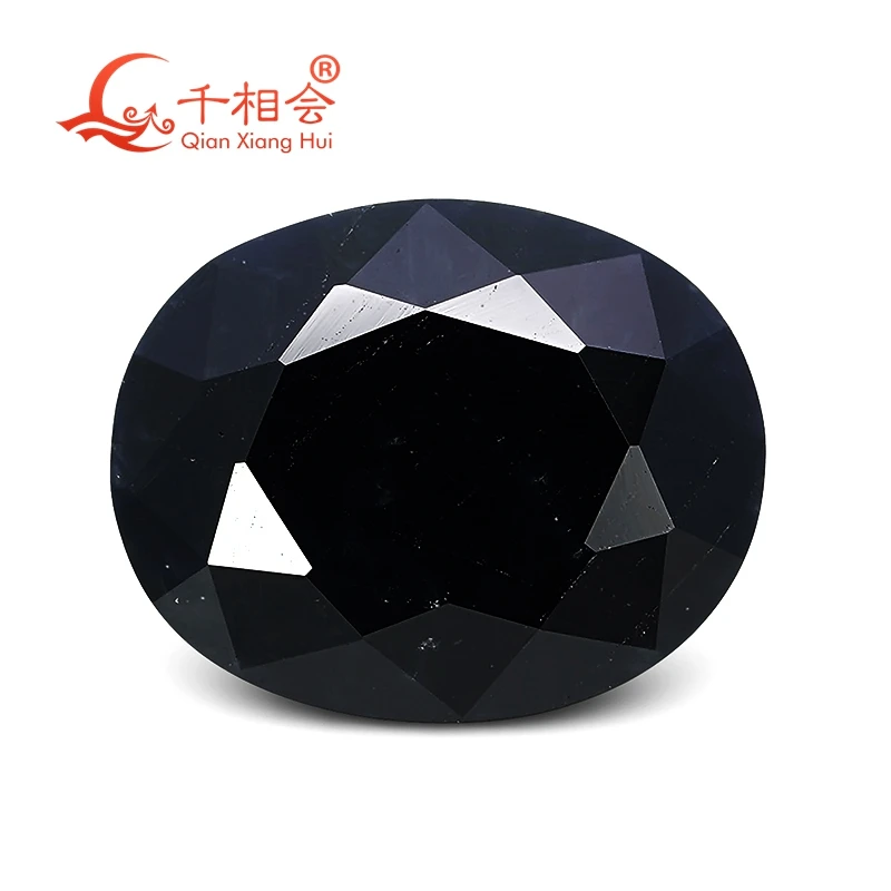 

0.8ct to 5.6ct oval shape diamond cut Natural sapphire black color Decoration Gifts Loose Gemstone GRC certificated