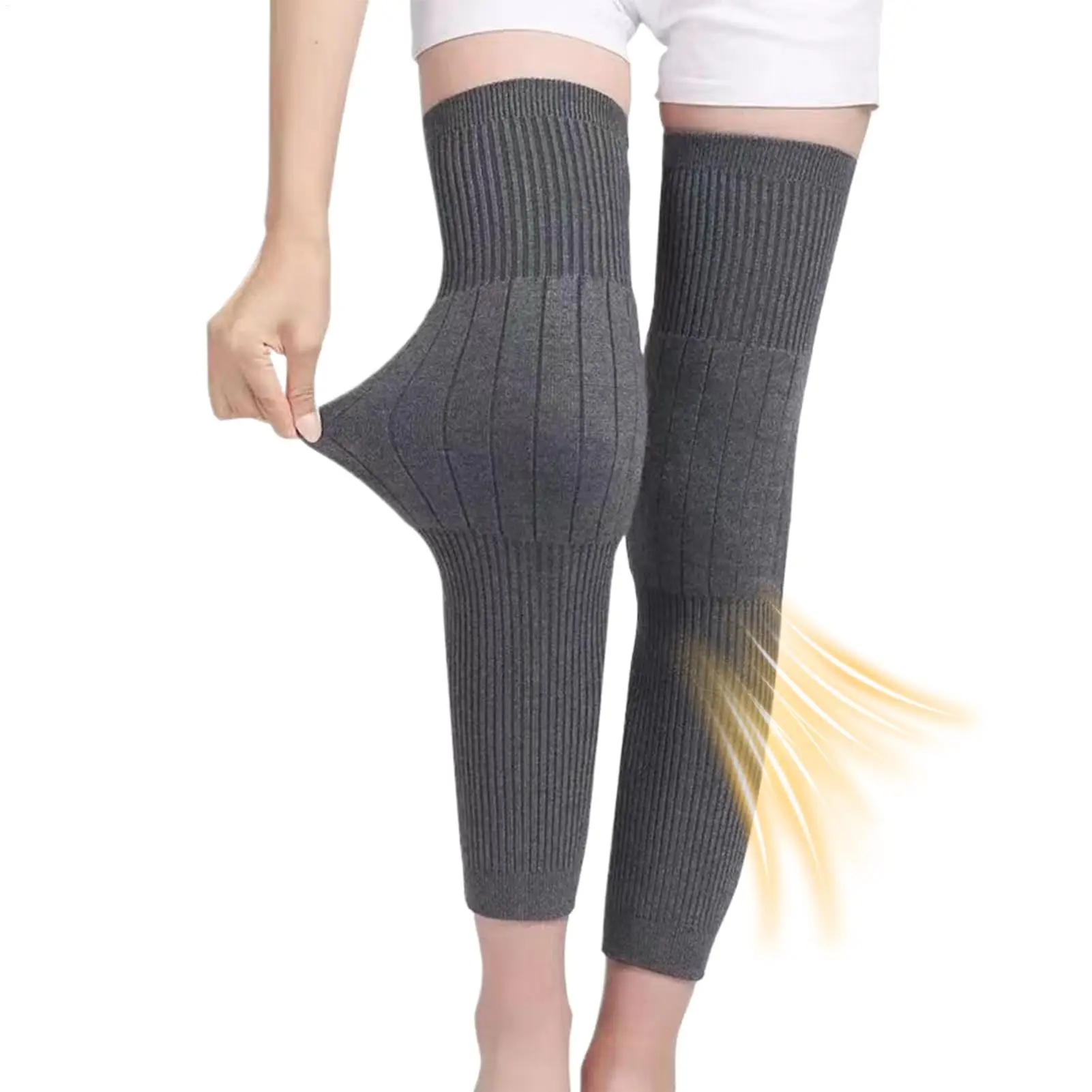 

Warm Knee Pads Breathable Elastic Cashmere Warmer Heated Knee Wrap For Men Family Friends Indoor Outdoor Running Cycling Offices