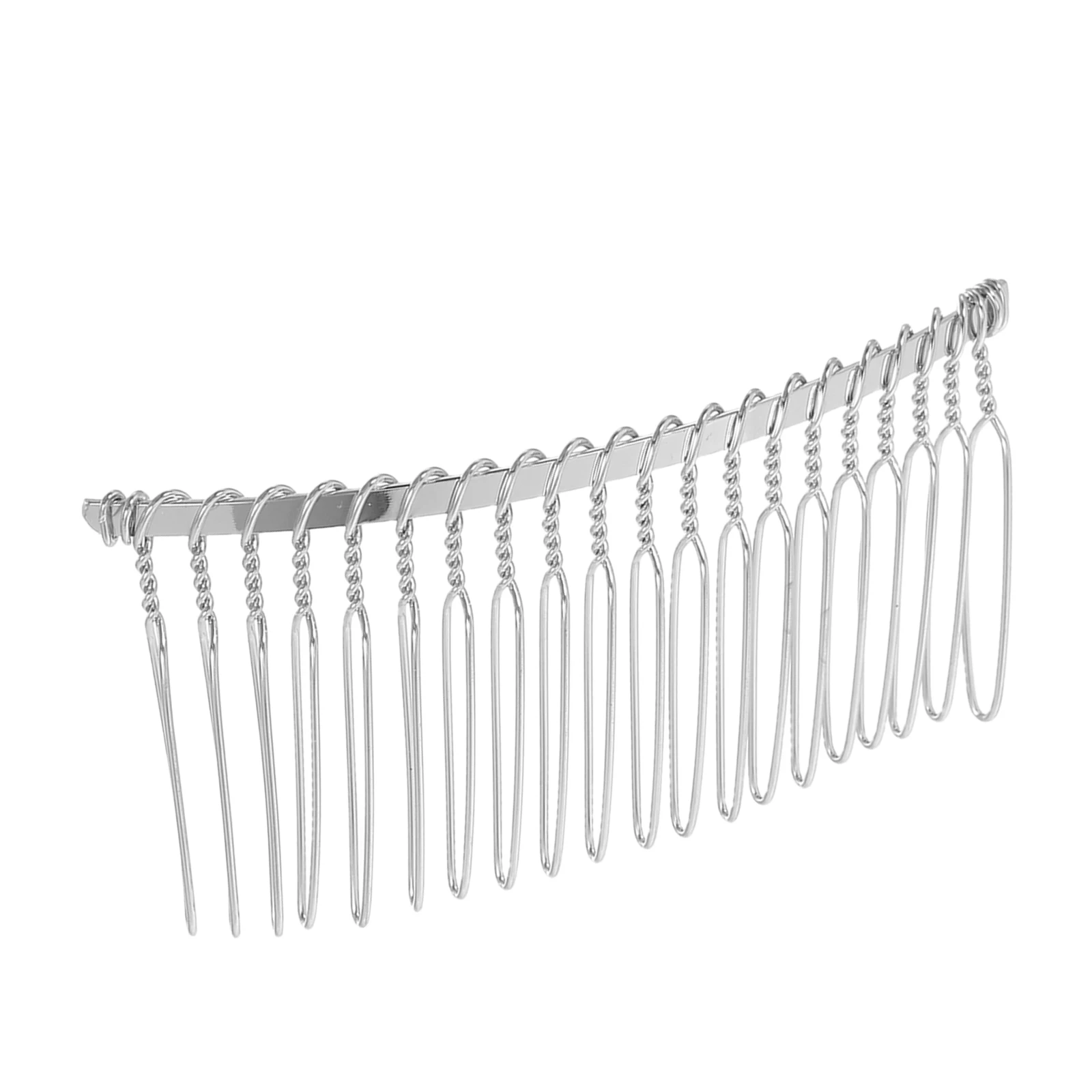 

Metal Hair Comb 20 Teeth Twisted Wire Diy Bridal Veil Attachment For Wedding Headdress Craft Metal Comb For Veil