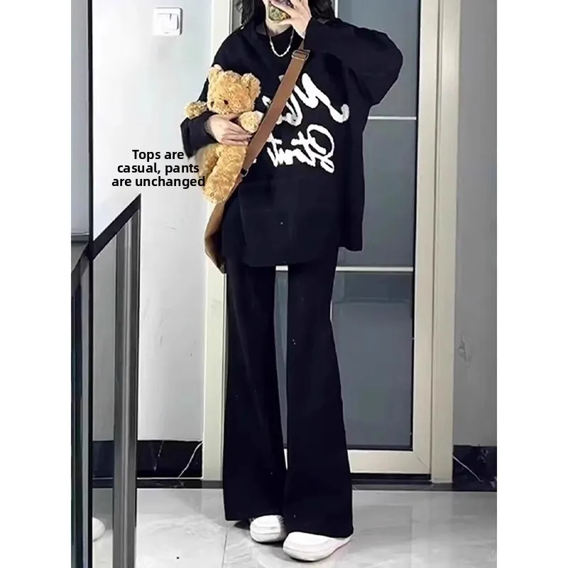 جينز نسائي عالي الخصر لربيع وصيف جديد Sle Bla طويل من القطن قابل للتمدد من قماش الدنيم سروال للتخسيس غير ضيق #5