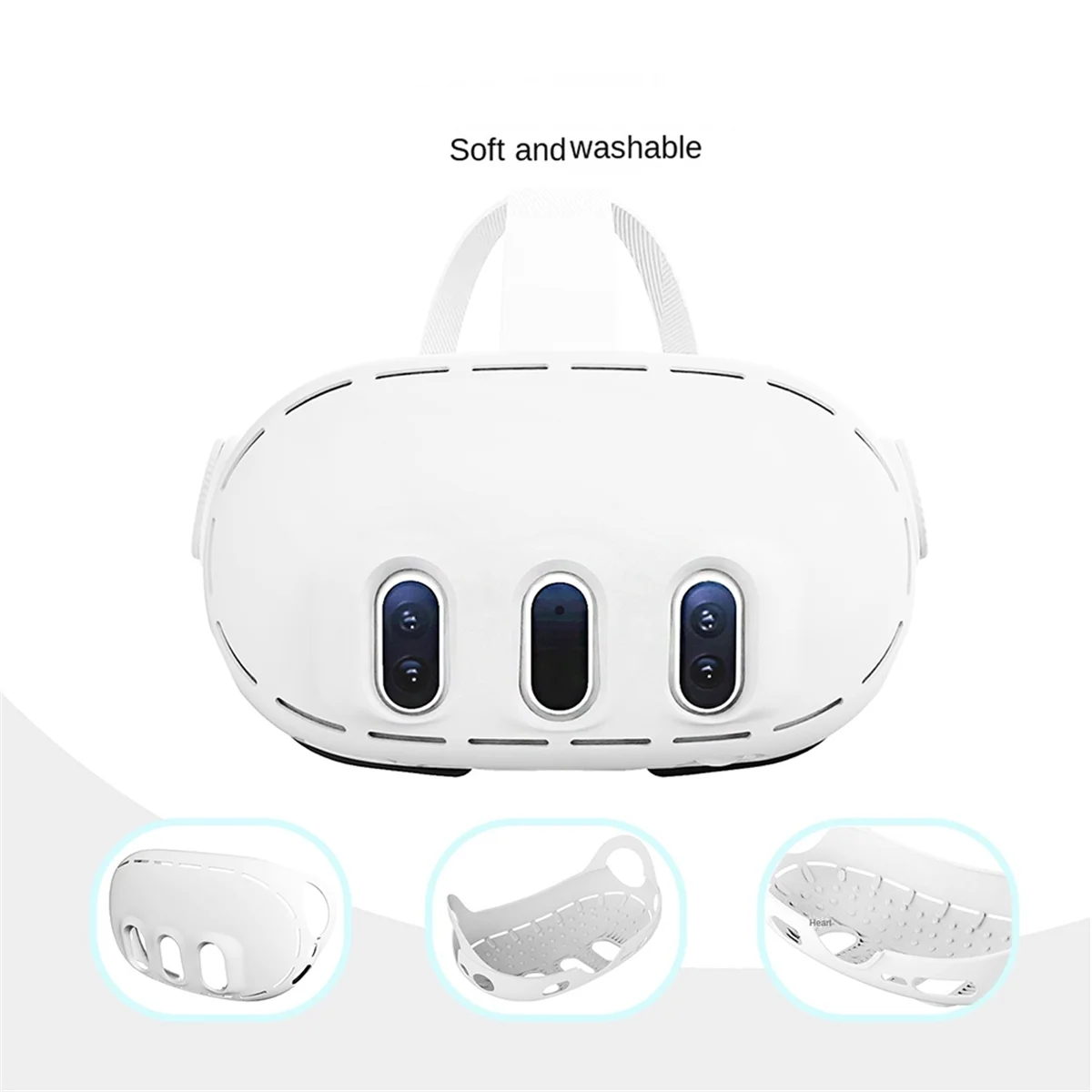 Funda de controlador para 3 auriculares VR, Protector de agarre, almohadilla para los ojos y la nariz, máscara facial, juego de protección de lentes, color negro