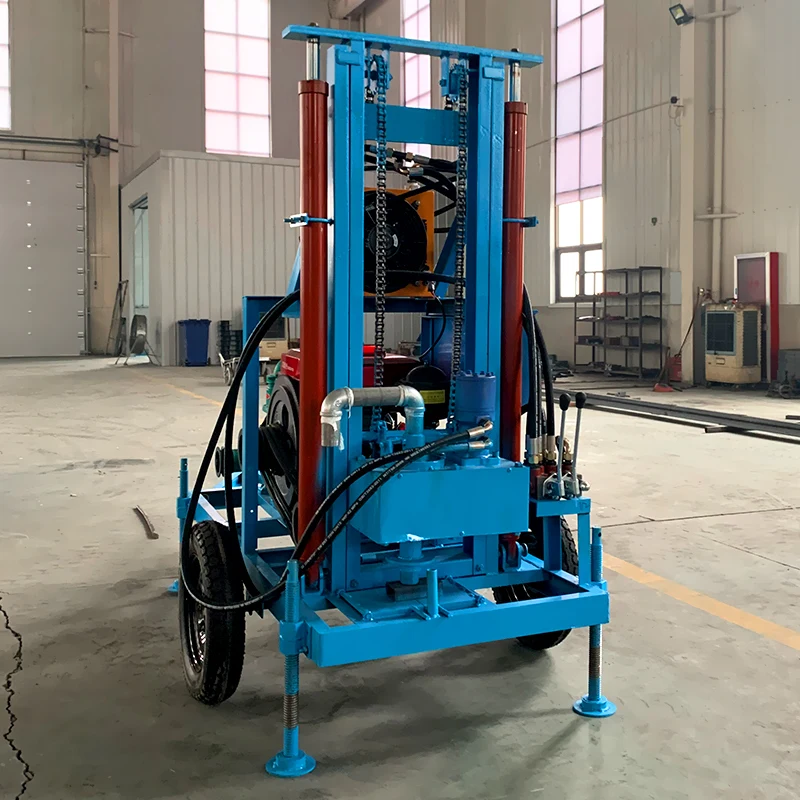 Equipamento de perfuração de poço de água com motor diesel profissional personalizável de 22 HP com profundidade máxima de perfuração de 200 m