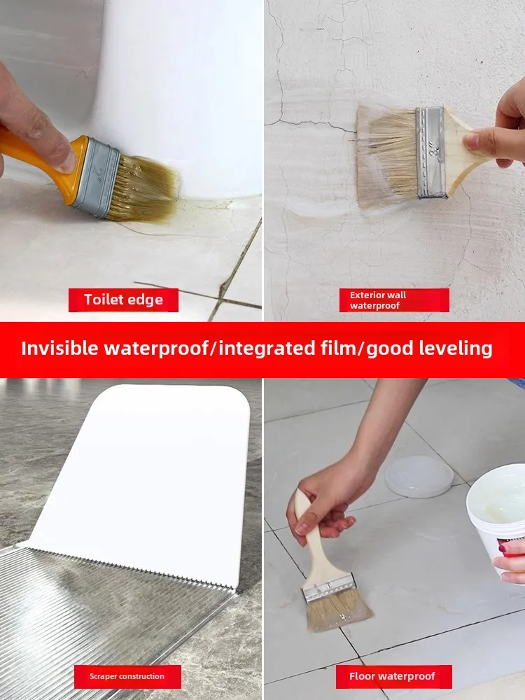 Waterproof coating, transparent waterproof adhesive for exterior wall tiles, bathroom sealant, leak proof and crack resistant ma