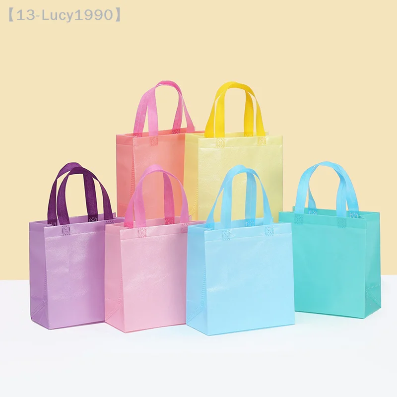 

Colorful Shopping Bags 5PCS Non-woven Fabric Gift Bag Colored Hand-held Bags Wedding Party Decoration Gift