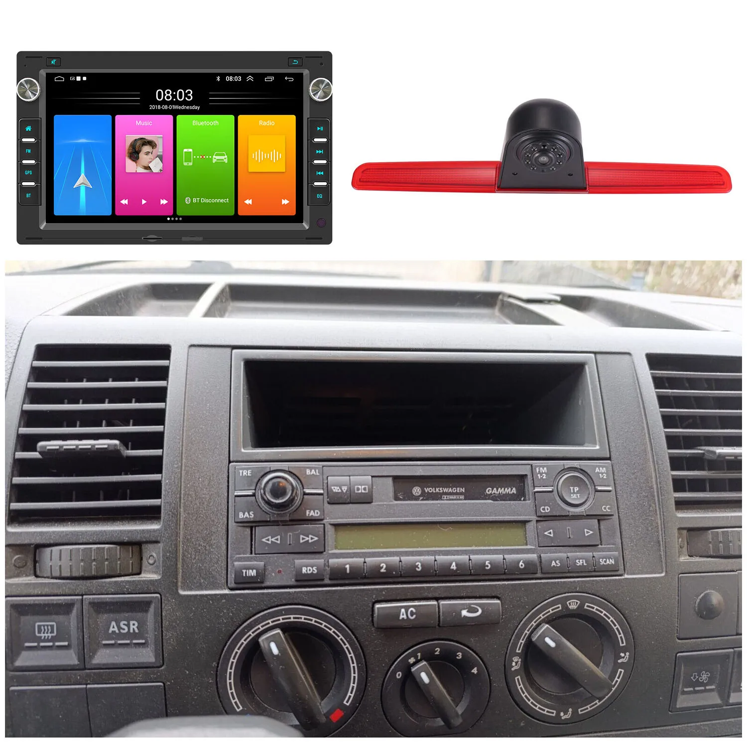 wireless Bluetooth Carpaly GPS Android Car radio Navigation+HD camera For VW Multivan V T5 Transporter IV/Skoda Fabia/Seat Altea