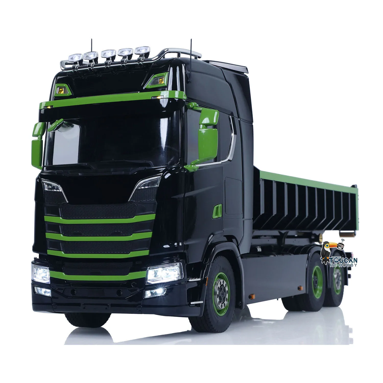 

Металлический 6x6 1/14 770s Гидравлический RC самосвал Задний мост Подъемный рулевой автомобиль Свет Звук Радиоуправление Самосвал Автомобиль