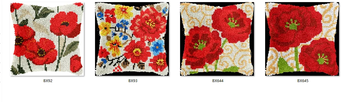 

Комплект крючков для защелки пчелы, ковер с печатью на холсте ZD694 ручная страна Xaoppakket, ковер своими руками, вышивка, ручная работа, маковые цветы