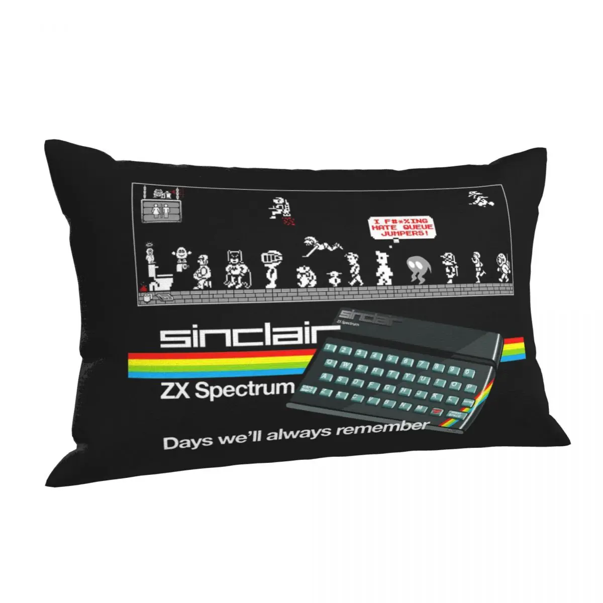 

ZX SPECTRUM QUEUE JUMPERS Coasters Rectangle Pillowcase Cushion Cover Decorative Bedroom Bed Home Comfort Throw Pillow