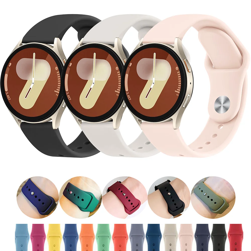 Silicone straps For Samsung Galaxy watch 7/FE/5/5 Pro/4/6 classic Active 2 20mm 22mm bracelet for Huawei GT 5-4-3-2e 2 pack band