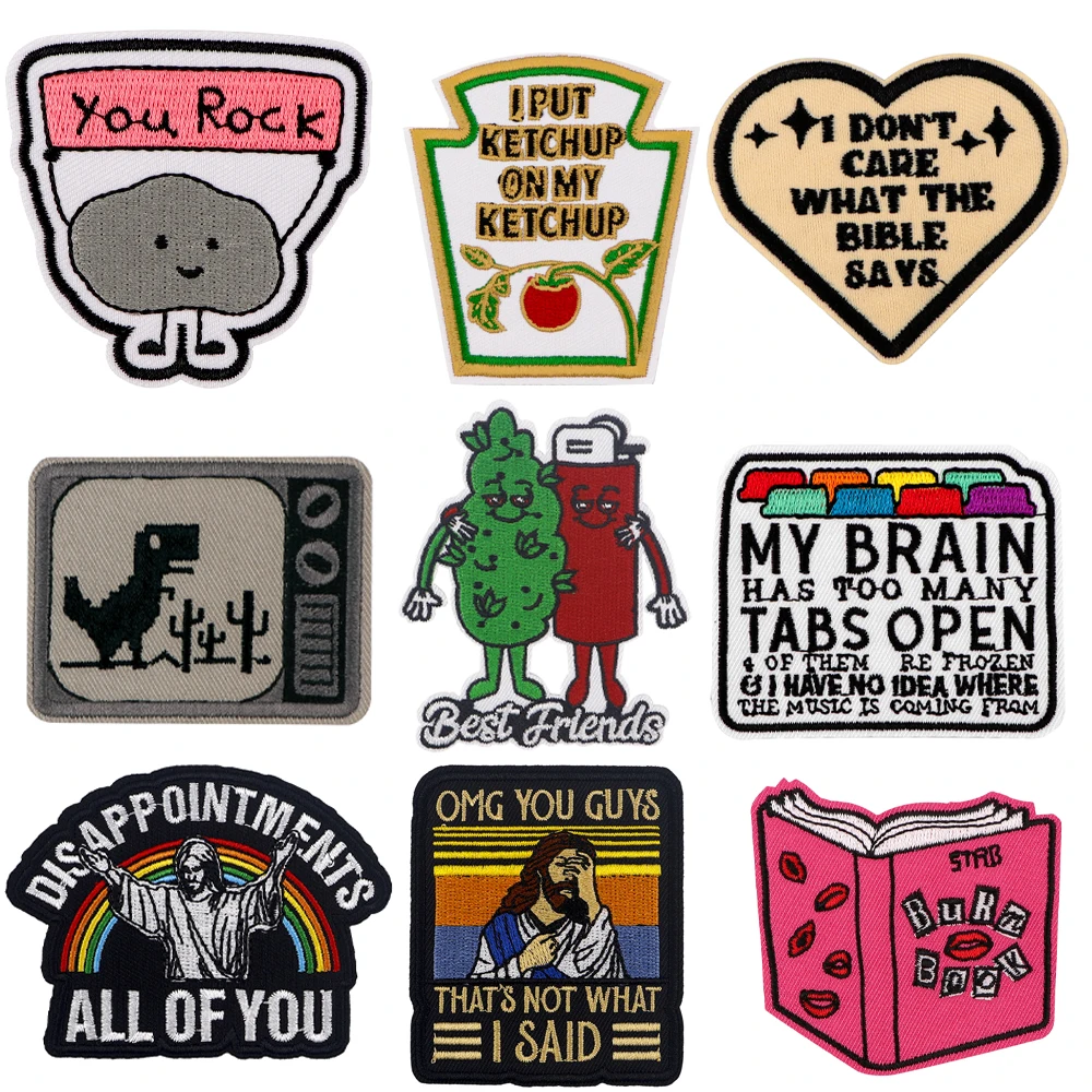 

Cartoon Letter Embroidered Patches For Clothing DIY Patch on Clothes Hat Bag Fabric Patches Sew Exquisite Stickers Accessories