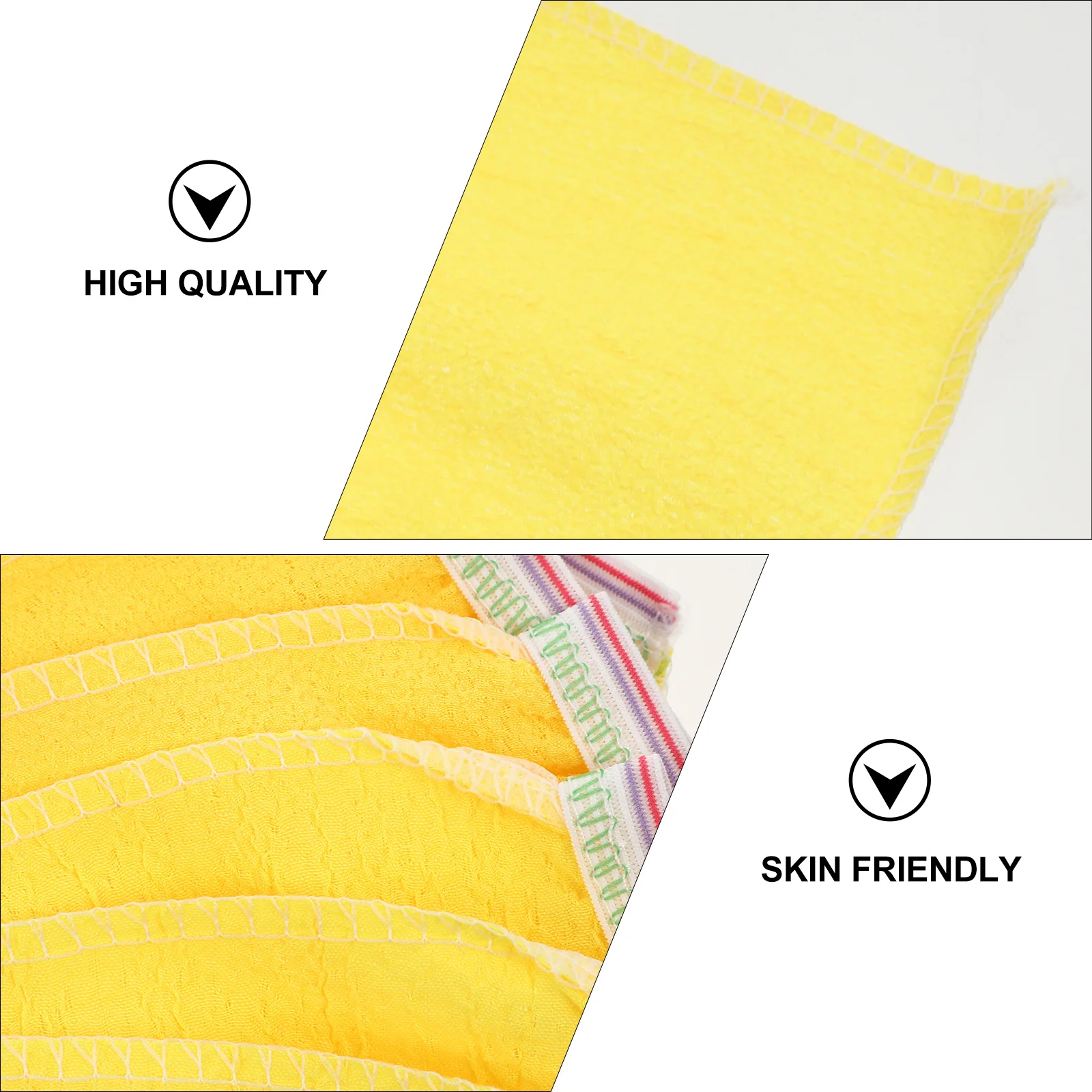 Beaupretty Disposable Bath Towel Body Scrubs Women Bathing Gloves Loofah Scrubber Cloth Yellow Sponge Shower Towels Body