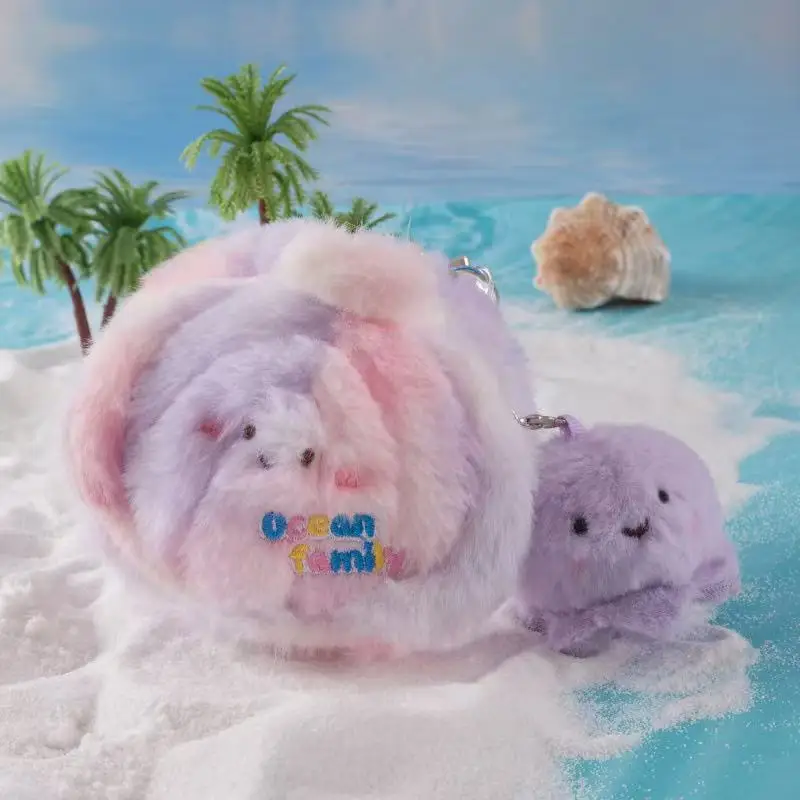 De nieuwste zeedier nest rugzak hanger sleutelhanger Kawaii gevulde knuffel beeldje pop cartoon anime schattig cadeau leuke pop