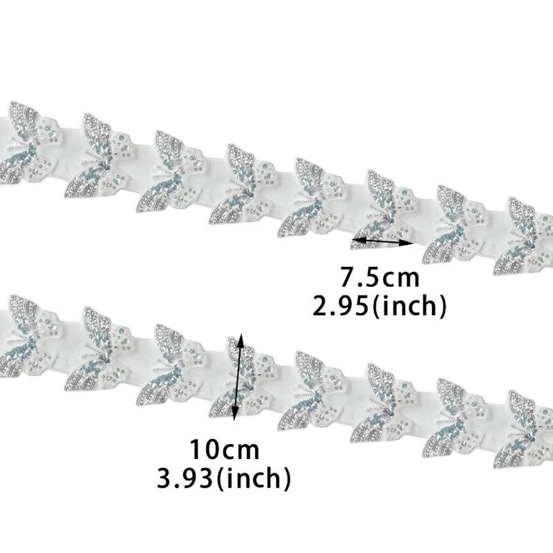 5ASD TULLE Patches papillon