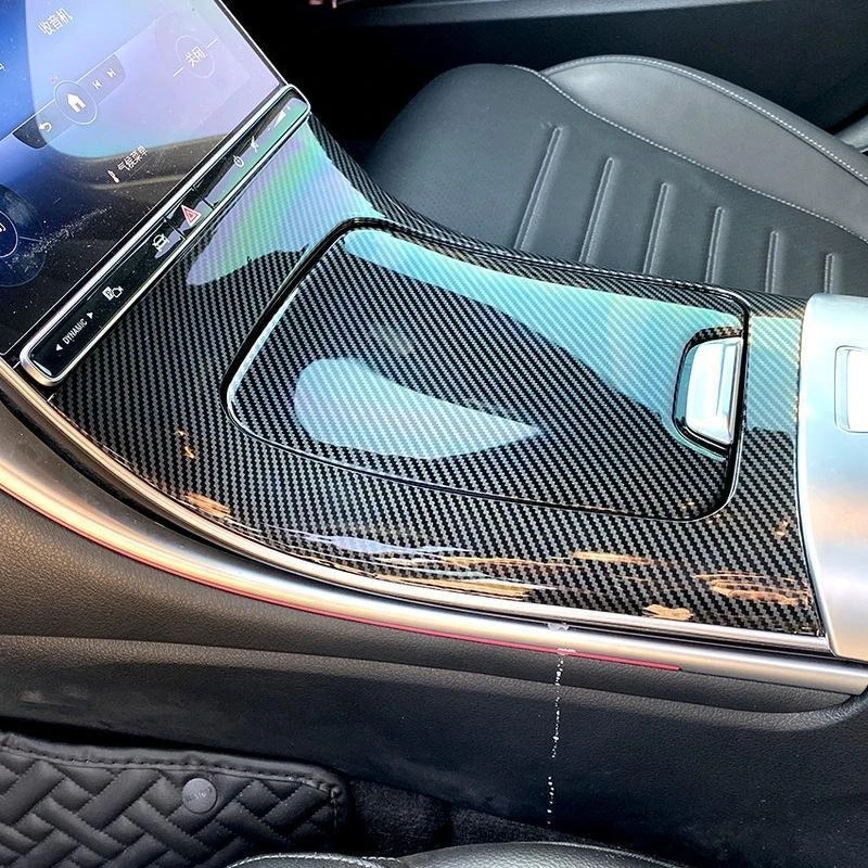 

For Mercedes Benz C Class W206 2022-2025 ABS Carbon Fiber Car Steering Wheel Frame Cover Trim Sticker Accessoires