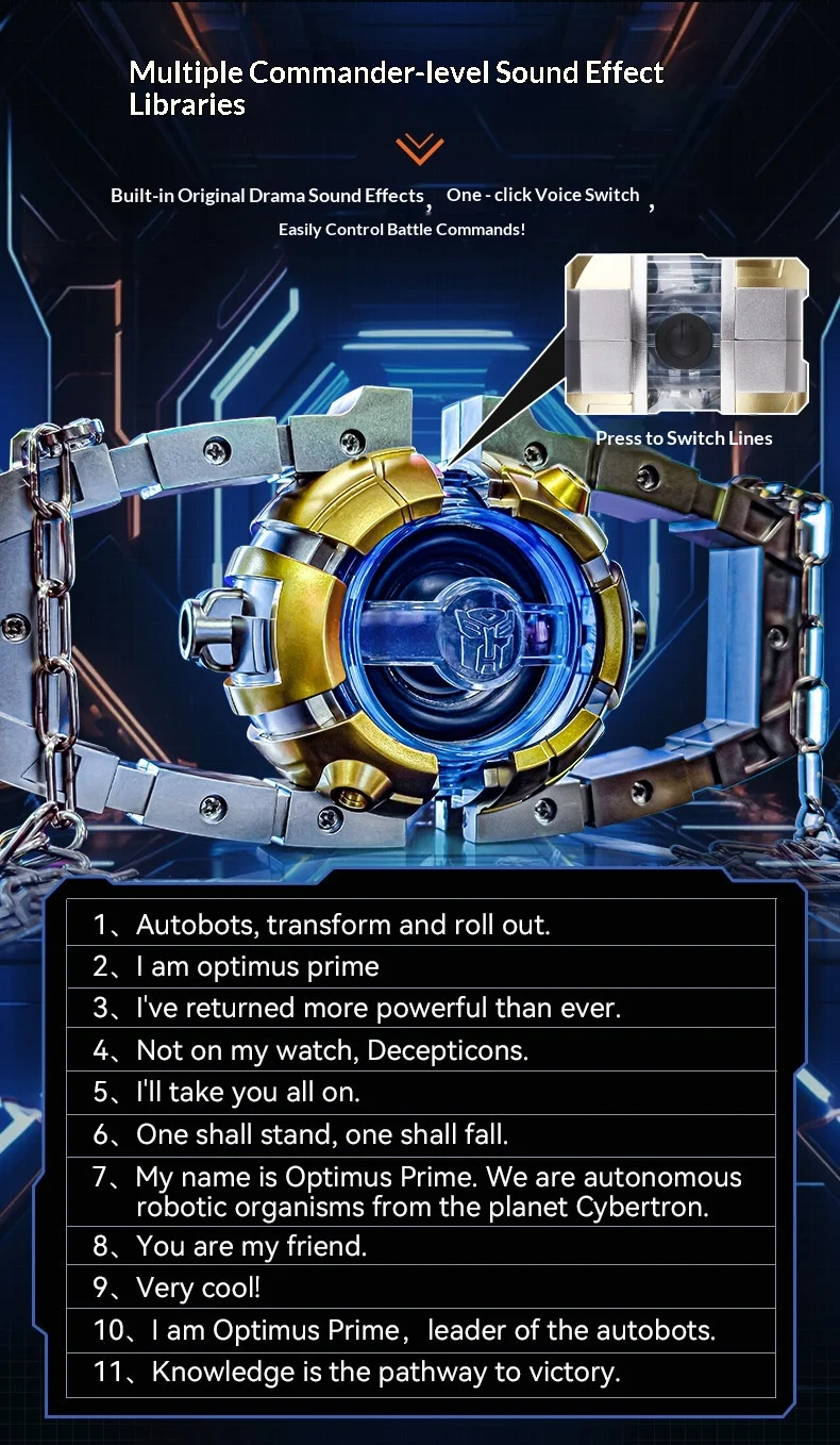 Transformers G1 Matrix Of Leadership Bluetooth Speaker 1:1 Skyreach Pillar Helmet Genuine Glow Anime Fiugre Collectible Toys