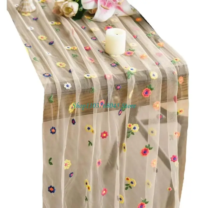 R53F bestickte Tischabdeckung Waschbarer Polyester für Festivalversammlungen – Detail 3