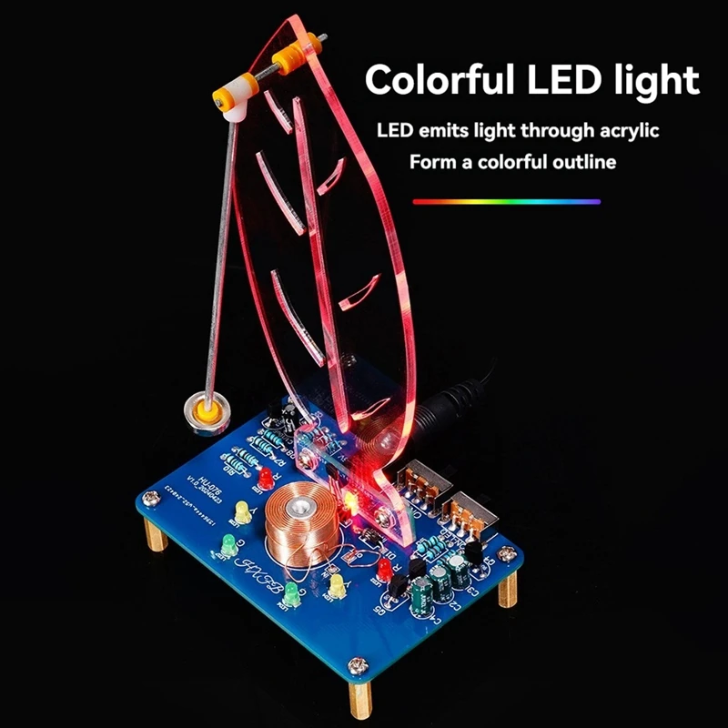 Electromagnetic Swing DIY Electronic Kits Magnetic Levitation Moving Flowing Lights Soldering Practice Loose Parts