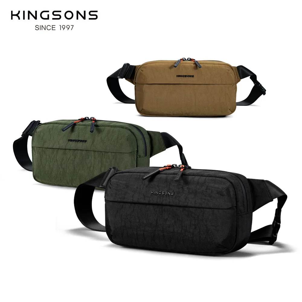 Kingsons Urban Ride Lite スリング メンズ レディース チェストバッグ 小型クロスボディバッグ 420D ナイロン 防水 ミニマリスト トラベルライト