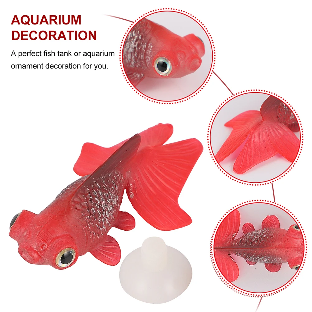 

4 Pcs Simulated Goldfish Aquarium Decor Environmentally Friendly Silicone Child Tank Luminous Fish Artificial Fish Ornament