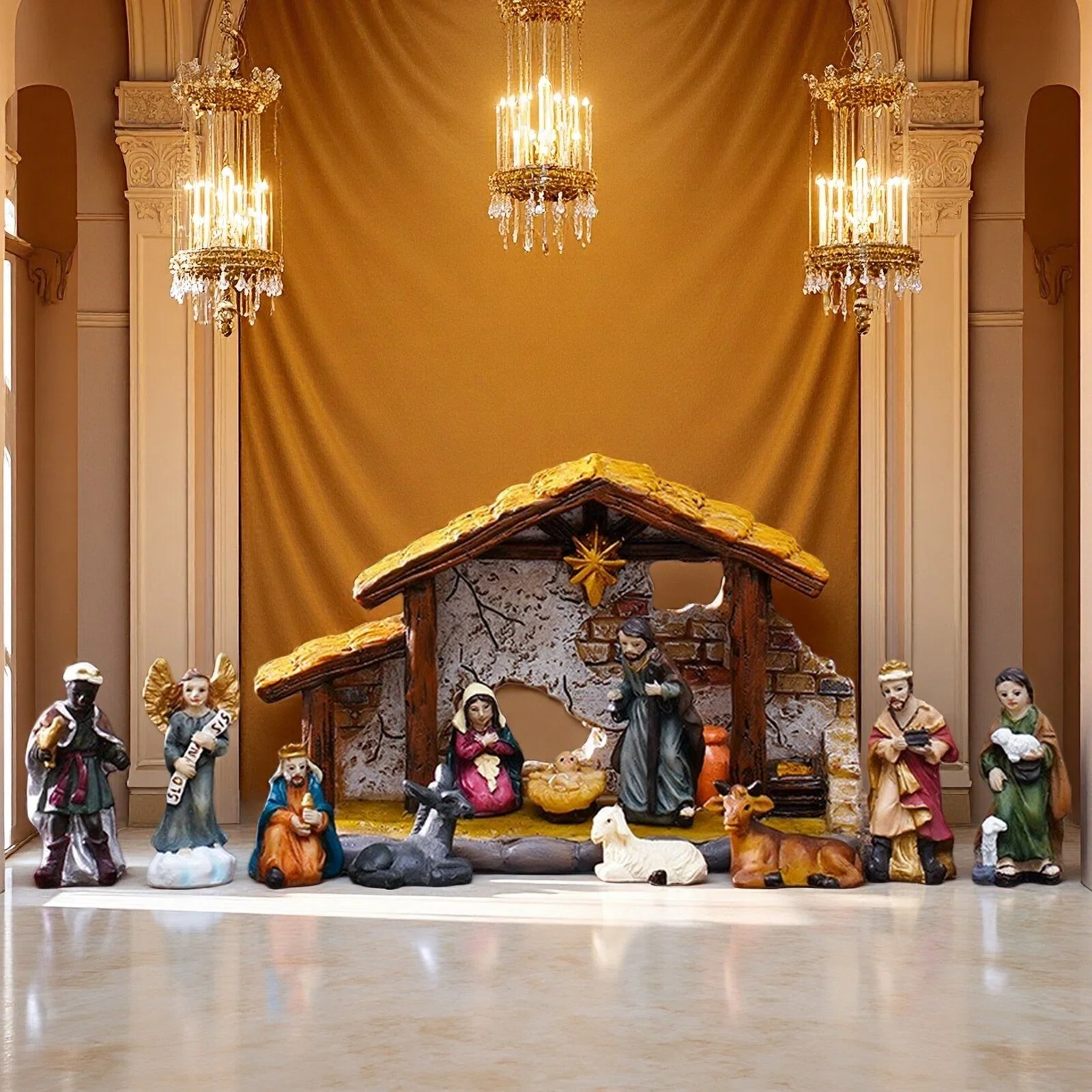 

Christmas Nativity Set Resin Table Nativity Figures Christian Religious Craft CollectibleFigurinesFor Objet Religieux Catholique