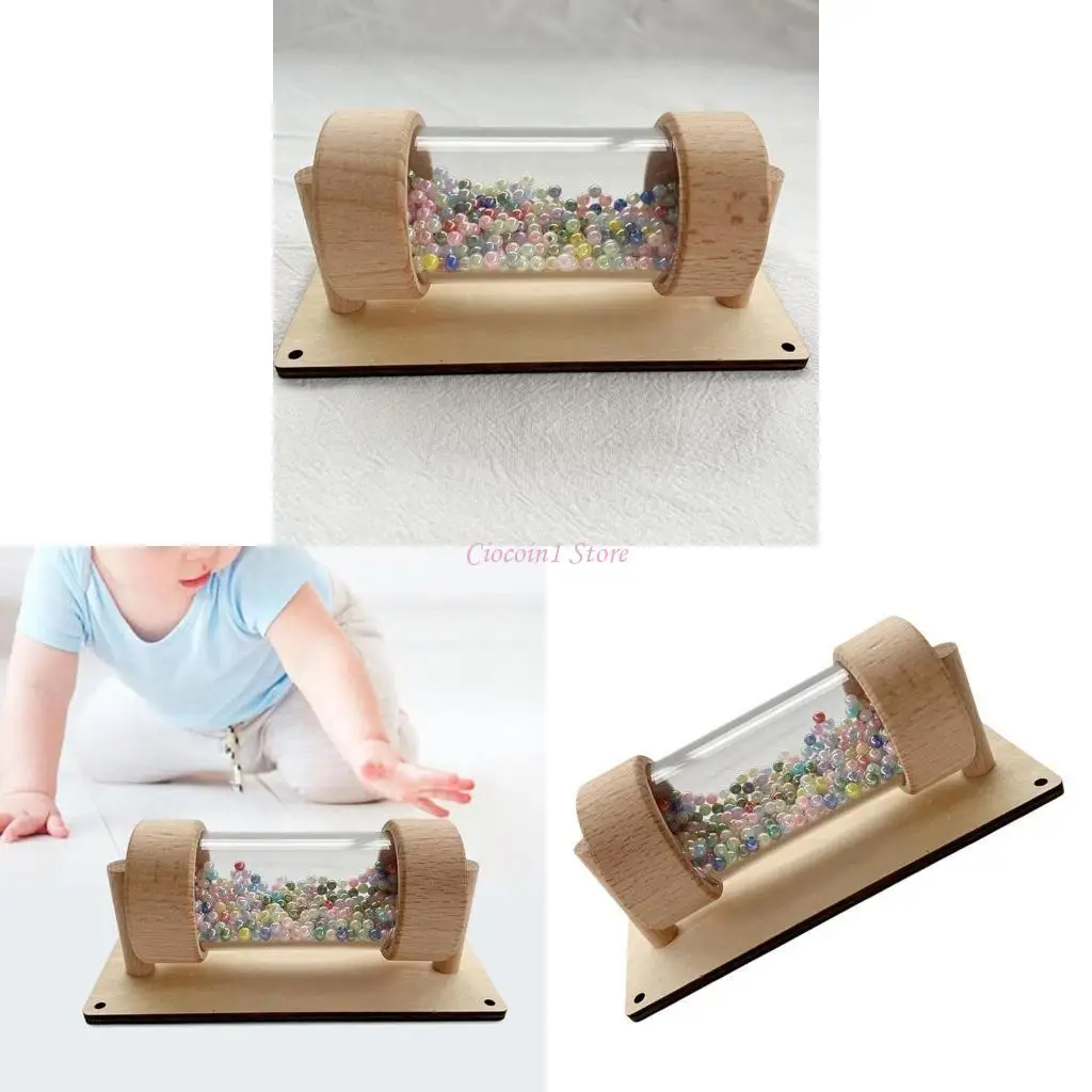 Y1UB 목재 레인 메이커 튜브 레인 스틱 장난감 어린이 음악 학습을위한 청각 개발 및 집중력