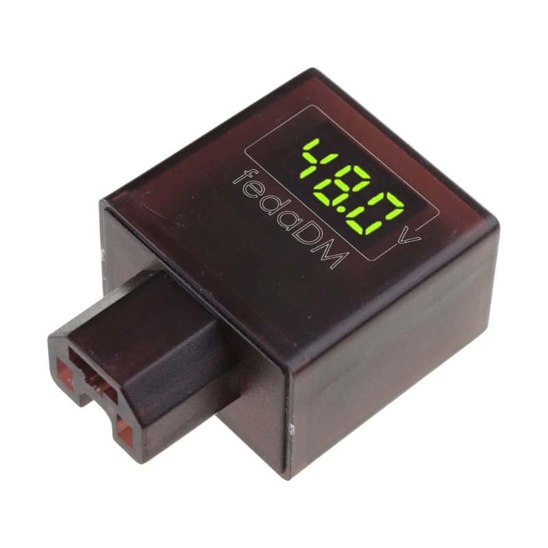 DC30-100V Digital VoltTester EVVoltmeter Meter for 48V 60V 72V 96V Electric Bikes 2 in 1 USB ChargerSocket