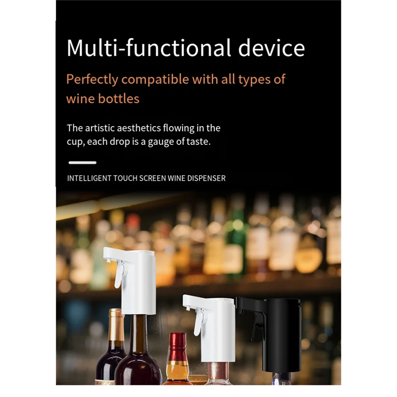 UNCL Electric Bottle Pump Dispenser Touchless Automatic Beverage Pourer For Whisky, Alcoholic Drinks &More,USB Rechargeable