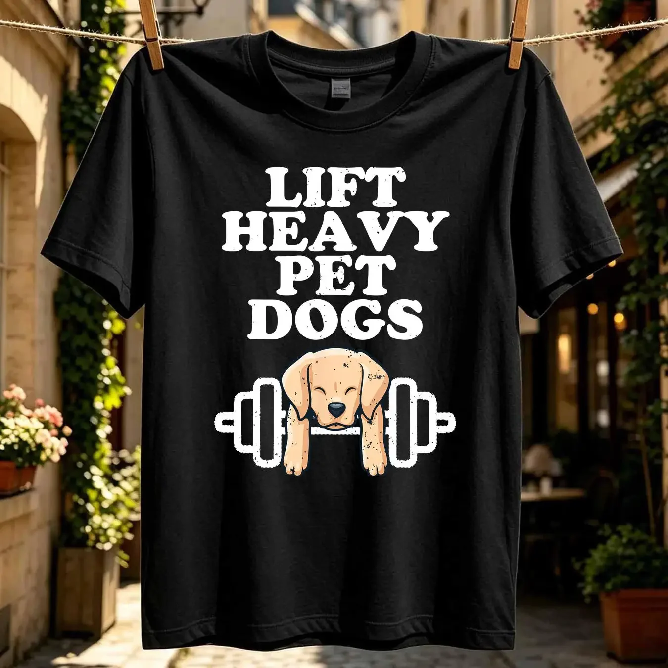 washed T Shirt Lift Heavy Pet Dogs Funny Quote Weight Lifting Training Size S 5XL vintage Washed fashion designer clothes
