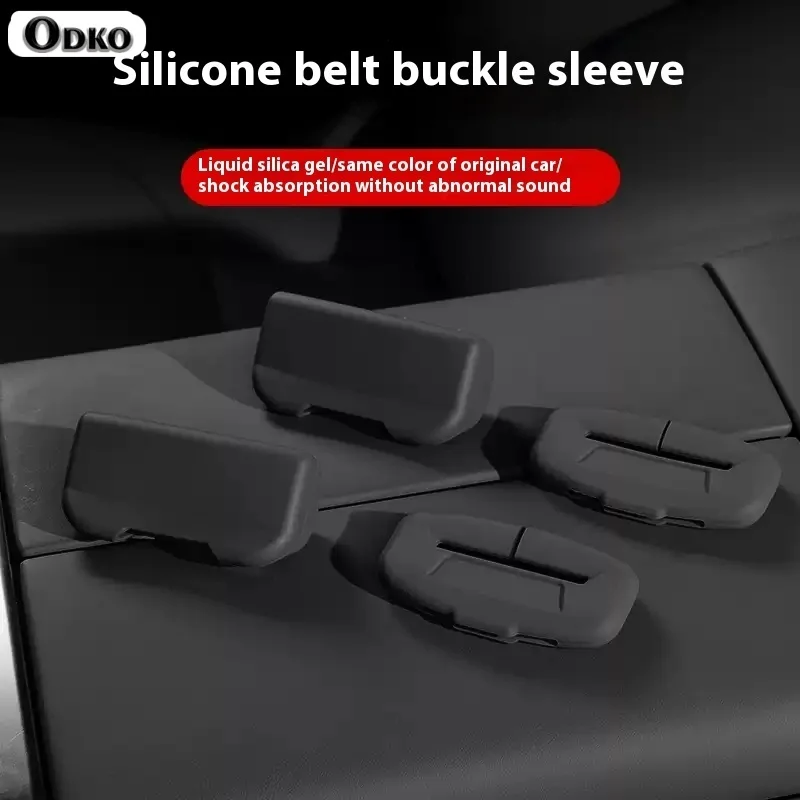Car Seat Belt Buckle Protector Cover Soft Silicone Accessorie For Alfa Romeo 159 Giulietta 156 147 Giulia Mito GT Stelvio Spider view 2