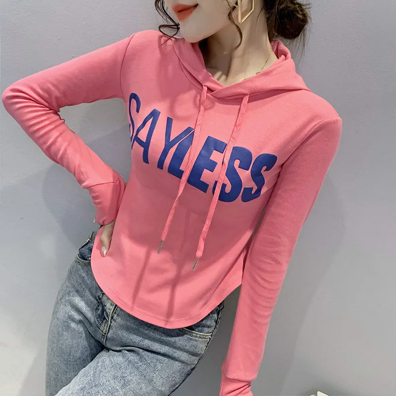 2022 Spring Autumn Hoodies Women New Fashion Thin Hooded Hoodies Slim Fit Original Design Long Sleeve Clothes