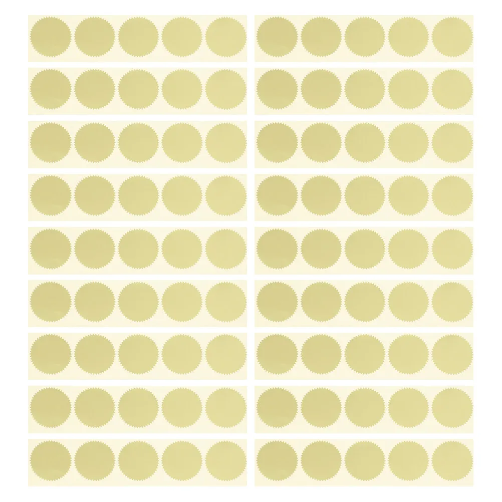 

200Pcs Steel Seal Stickers Self Adhesive Serrated Edge for Certificates Awards Graduation Metallic Embossing Stickers Official