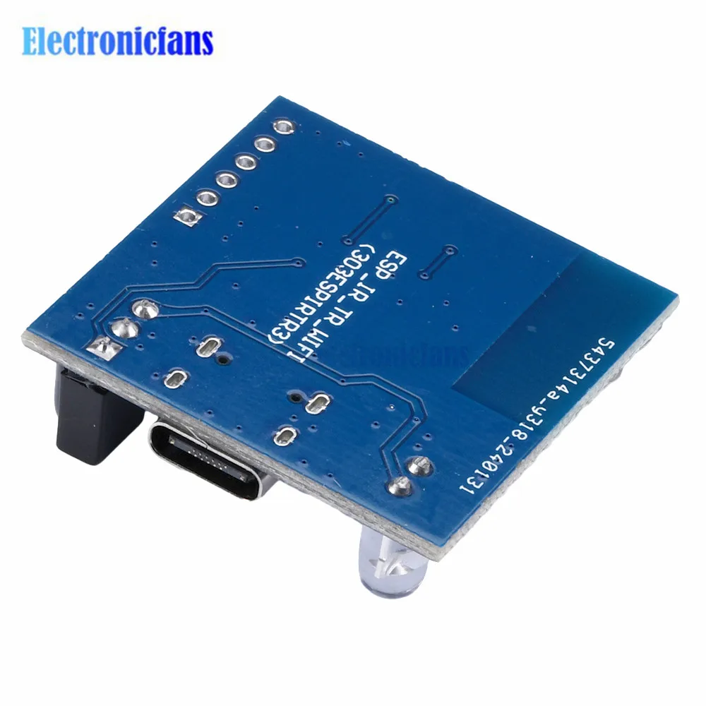 ESP8266 Infrared Emission And Reception NEC Command WIFI Transmission Module Development Board Board ESP-12F Module TYPE-C