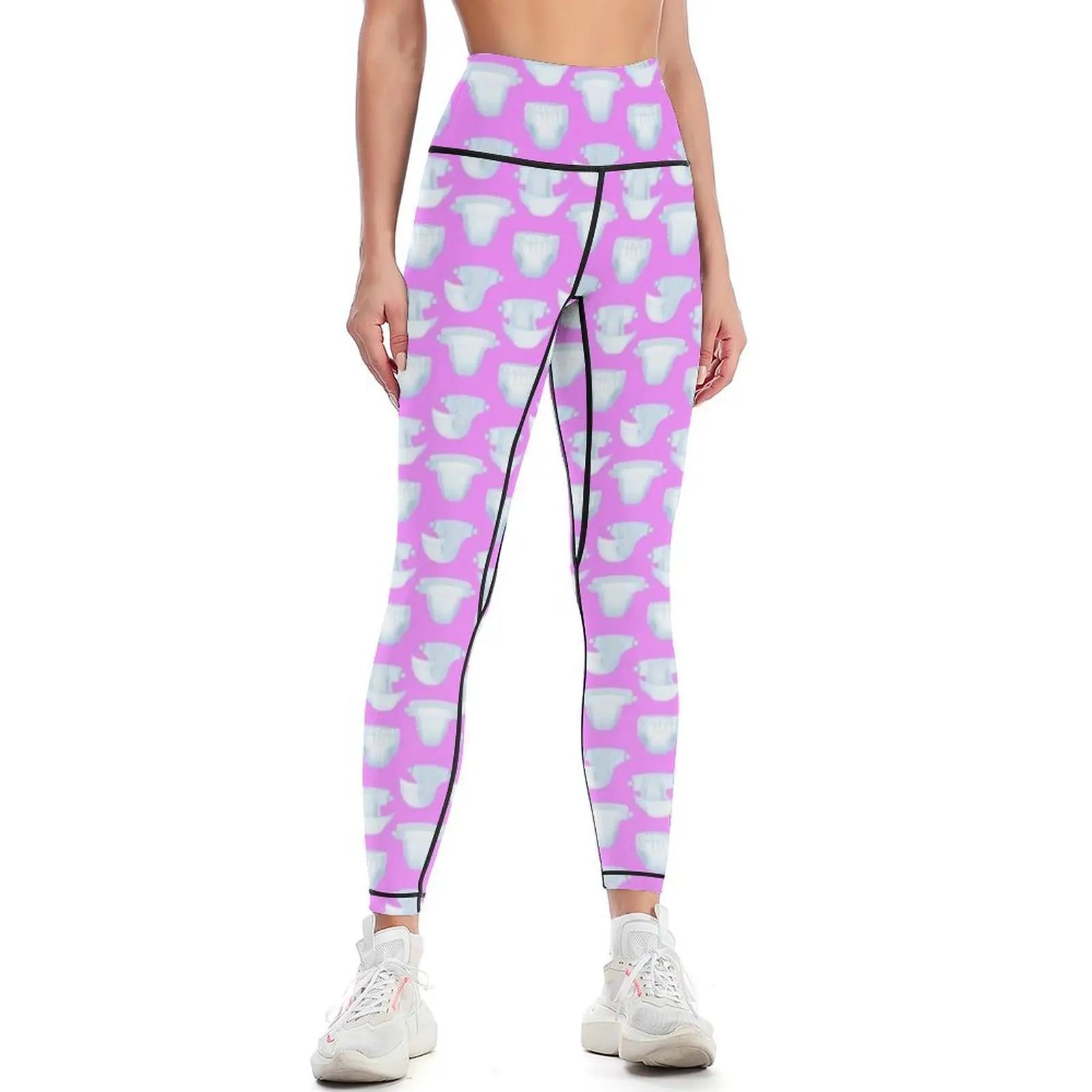 

DREAMY DIAPER PATTERN Leggings legings for fitness sport set gym top gym clothing Womens Leggings