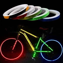 8Mx1cm PVC Night Reflective Tape Stickers Hi Vis Viz Safety Car Motorcycle Bicycle Cycling Self-Adhesive Safety Warning Decals