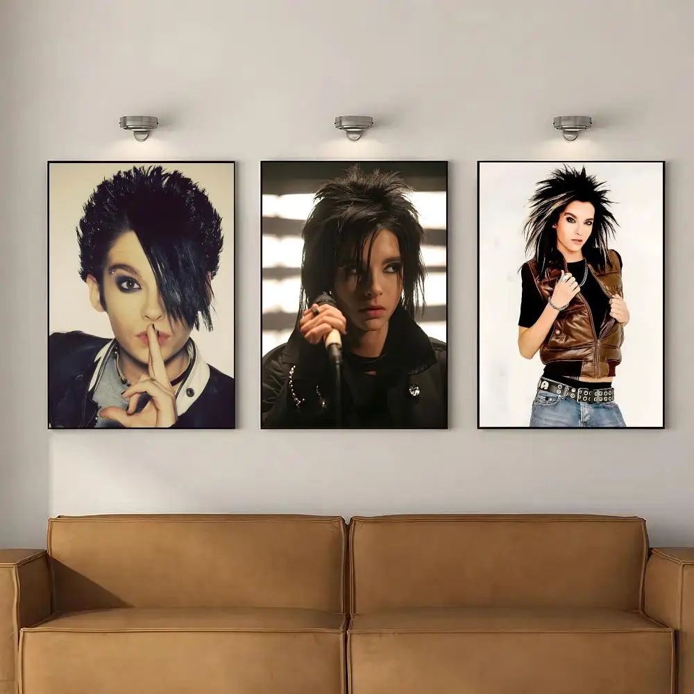 Singer B-Bill Kaulitz Poster Room Decor Home Wall Art Printing Waterproof Garage Bed Room Posters Gift