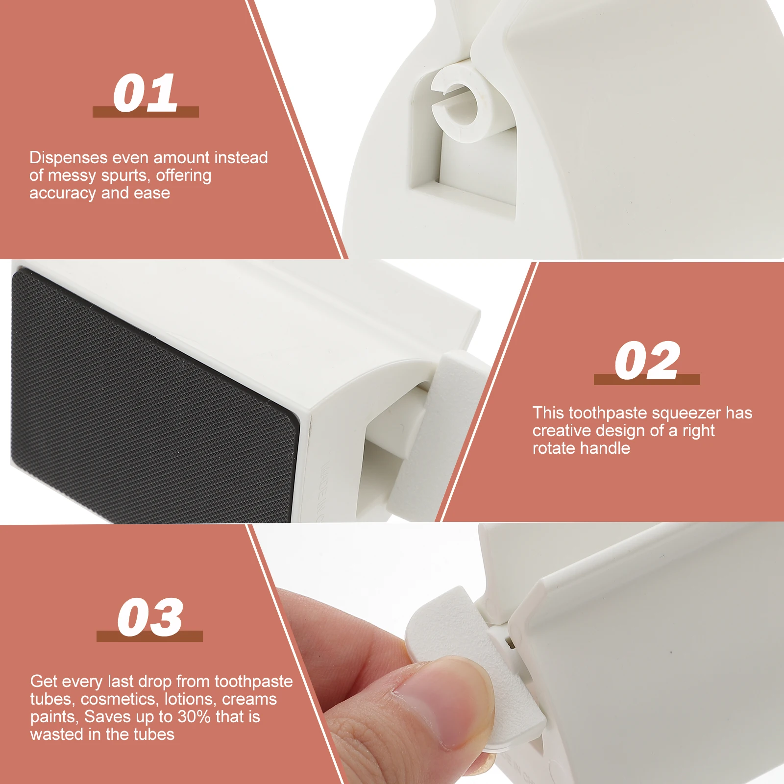 

2pcs Rolling Tube Toothpaste Squeezer High Quality Plastic Dispenser For Cosmetics Lotions Creams Saves 30% To Use