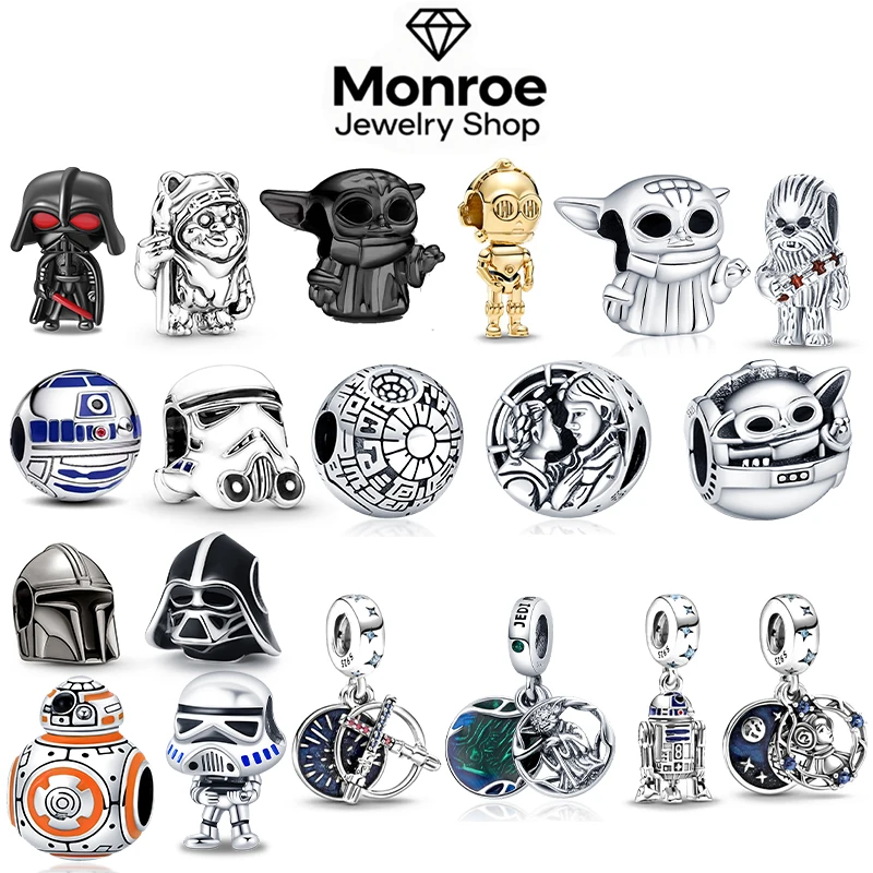 

925 Sterling Silver Robot Series Pendant Suitable for Women's Bracelets, Necklaces, Keychains, DIY Jewelry, Birthday Gifts