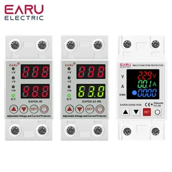 調整可能な電圧保護装置,DINレールリレー,電流保護制限,40A 63a,230v