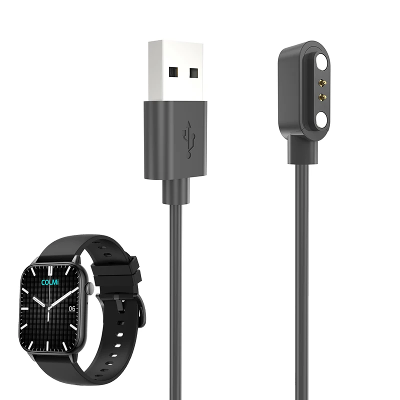 Smartwatch Dock Carregador Adaptador Cabo de carregamento USB para Colmi C61/C60/i20 Sport Smart Watch Power Charge Wire Acessórios