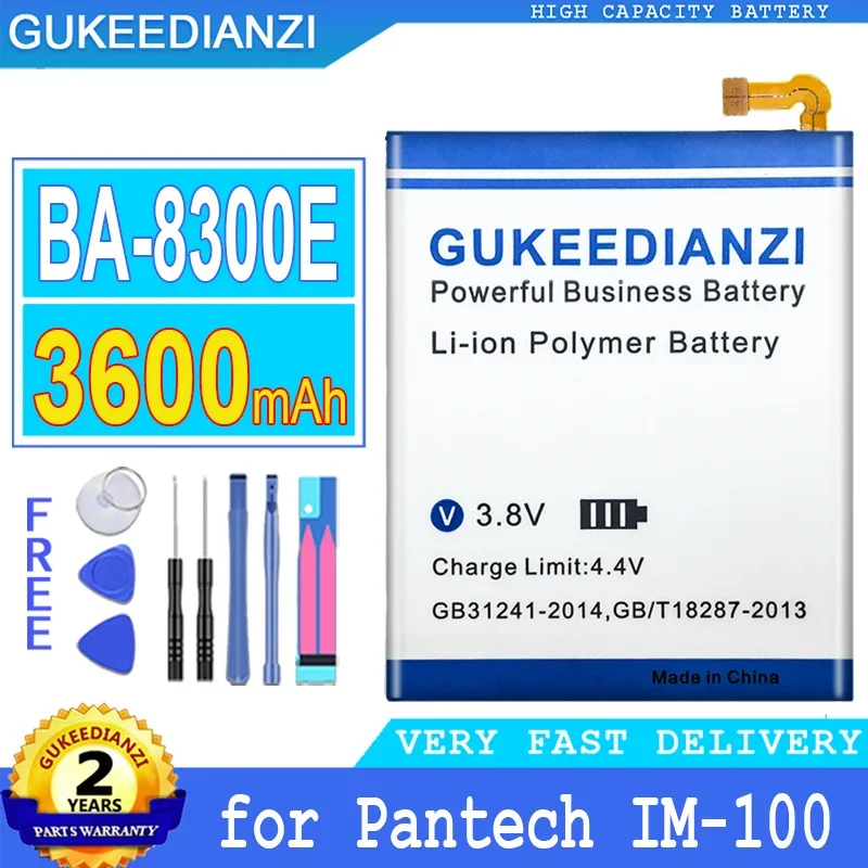 

GUKEEDIANZI Battery for Pantech, Big Power Battery, 3600mAh, BA-8300E, BA8300E, IM-100, IM-100K, IM-100S