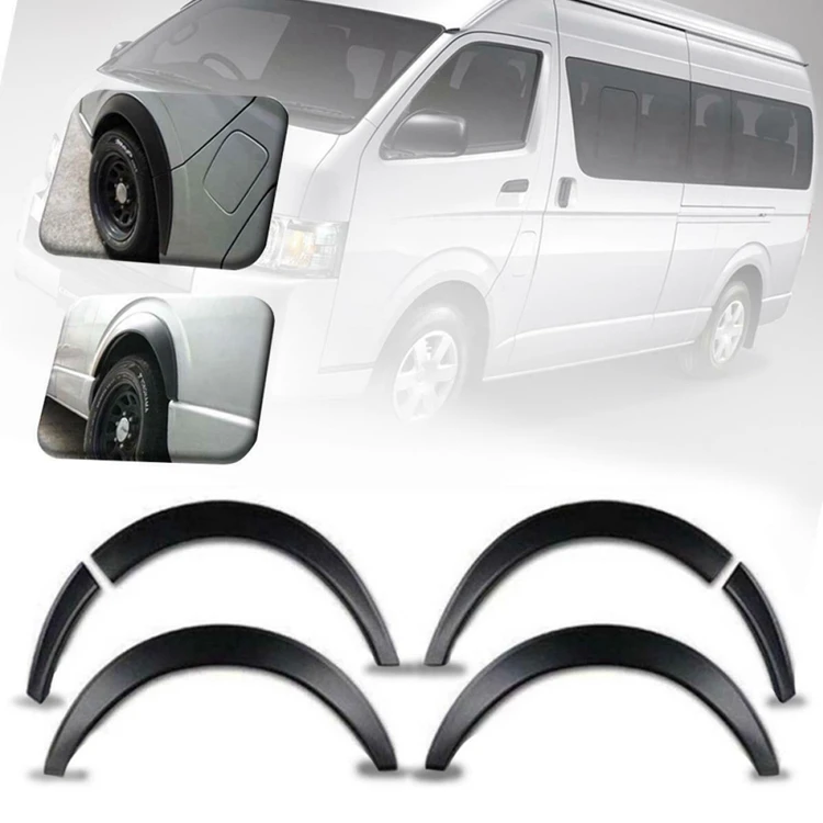 Hiace Car Accessories Small Wheel Arch Eyebrow Cover ABS Slim Fender Flare For Hiace Auto Fender Parts